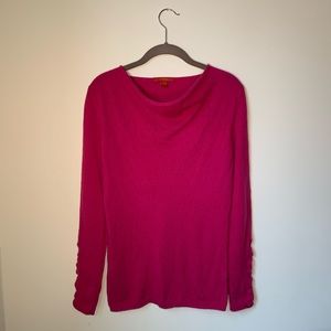 Saffron Drape Neck Cashmere Sweater